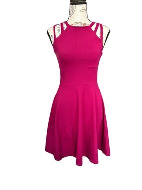 Susana Monaco Burgundy Short Tennis Dress with Strappy Detail size Small